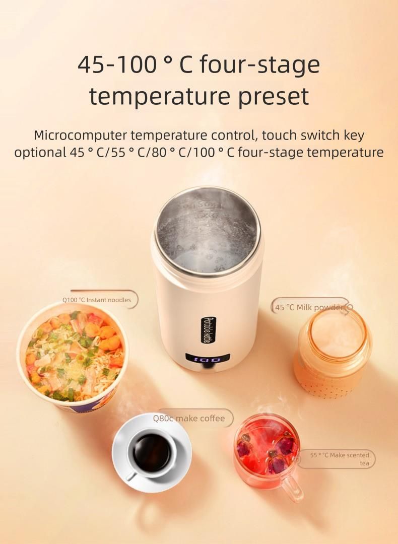 Hot Cup Portable Travel Small Mini Electric Kettle Dormitory Student Home Use Water Boiler_voghion.com