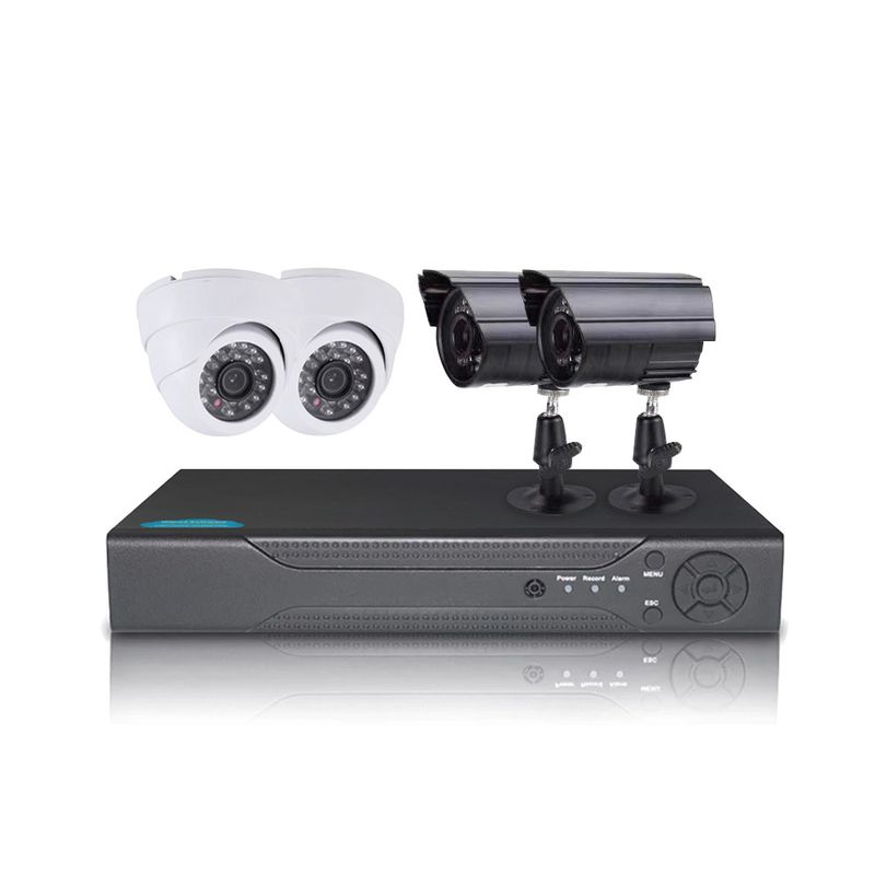 CCTV-Set, 4-Kanal-AHD-Analog-Kabel-Überwachungssystem, DVR-Videoüberwachungskamera_voghion.com