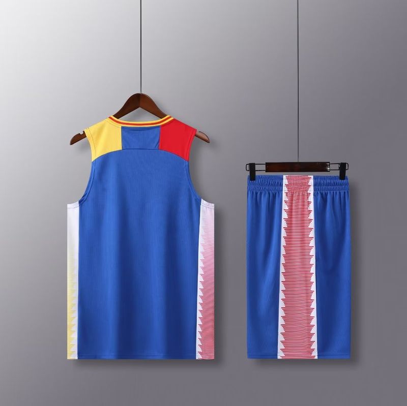 Ensemble de combinaison de basket-ball, maillot imprimé tendance pour hommes, gilet de camp d'entraînement, uniforme d'équipe de compétition étudiante, achat groupé_voghion.com