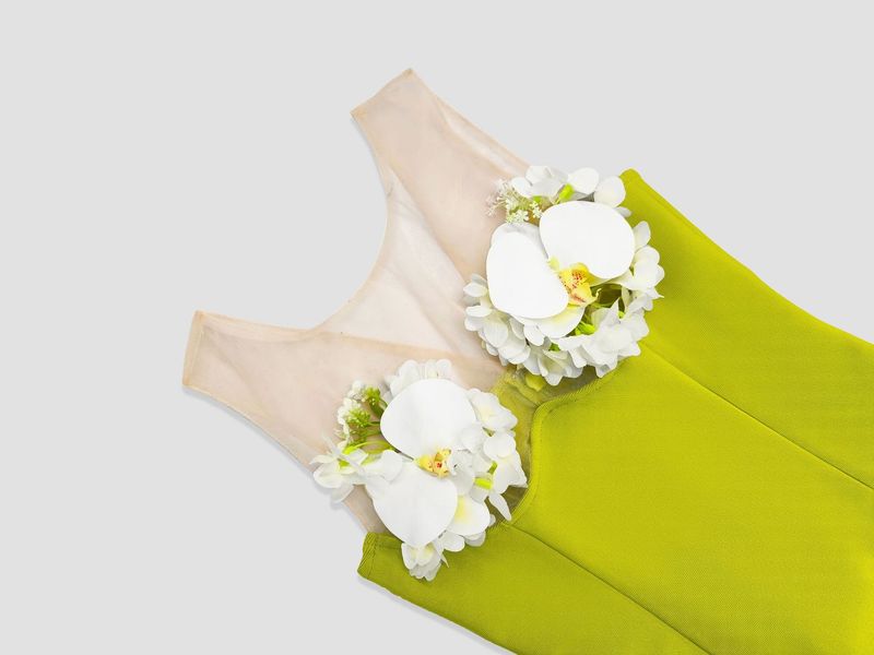 Elegant Bandage Party Dress With 3D Floral Detail - Stretchy Bodycon Mini Dress For Women, Sexy Clubwear, Cocktail & Birthday Outfit_voghion.com