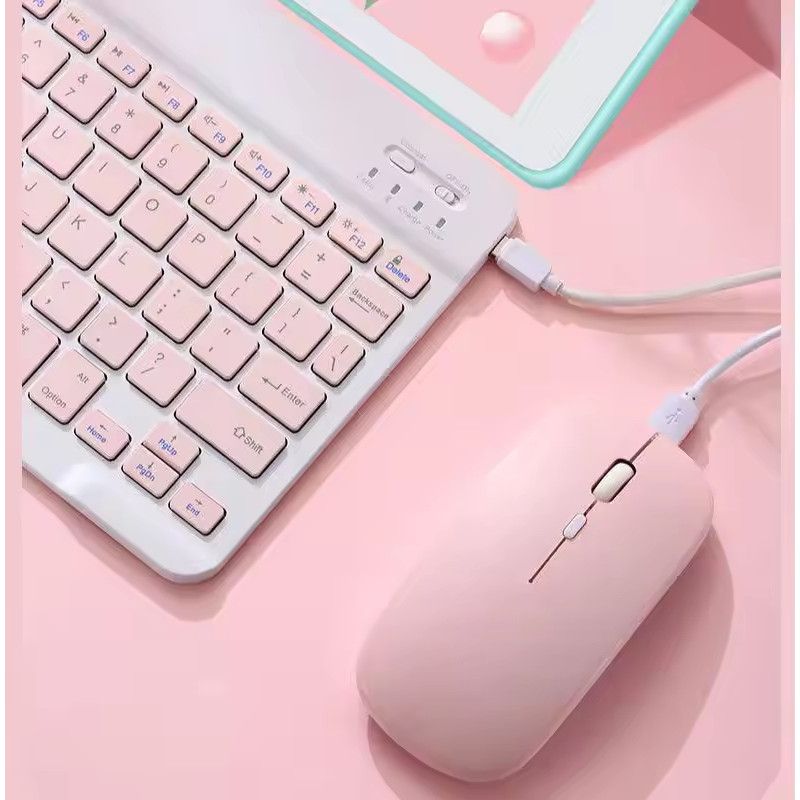 Evrensel Kablosuz Şarj Edilebilir Dokunmatik Klavye, Android Windows iOS Tablet için Kare Tuş Takımı Bluetooth Klavye Dokunmatik Yüzey_voghion.com