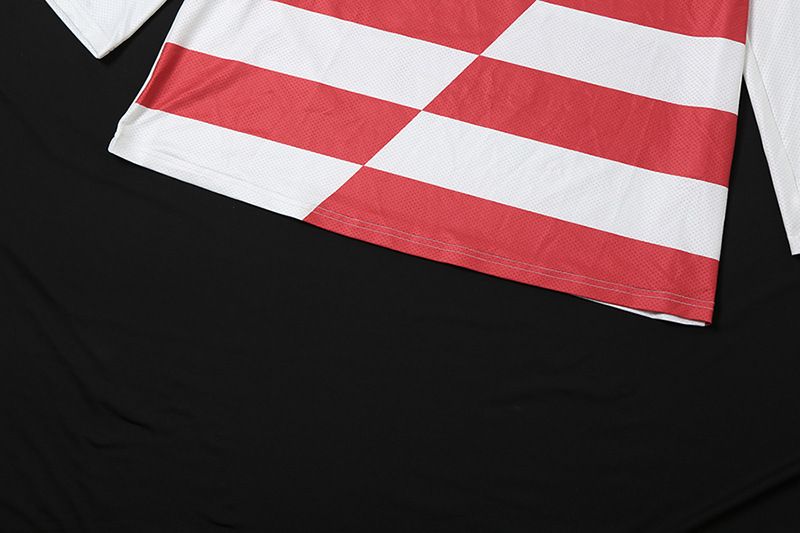 Nuova moda da donna con lettera stampata a contrasto, manica lunga, scollo a V comodo_voghion.com