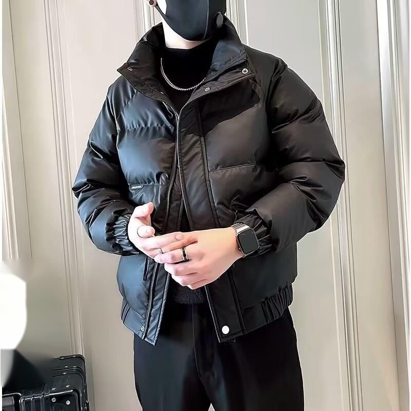 Cappotto da uomo 2024, nuovo stile coreano, alla moda, invernale, ispessito, elegante, giacca imbottita in cotone_voghion.com
