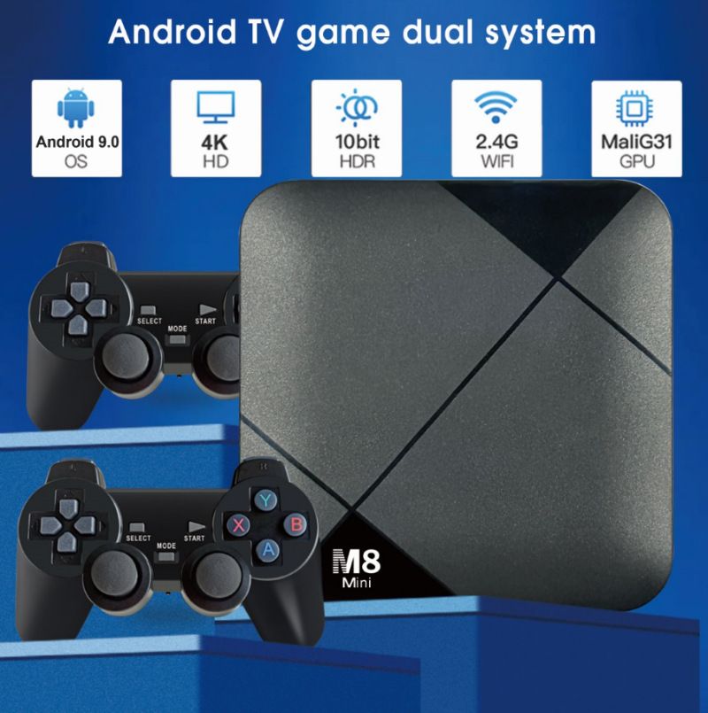 Consola de juegos M8 MINI TV doméstica HDMI caja mágica nostálgica U Bao 4K arcade 1W+_voghion.com
