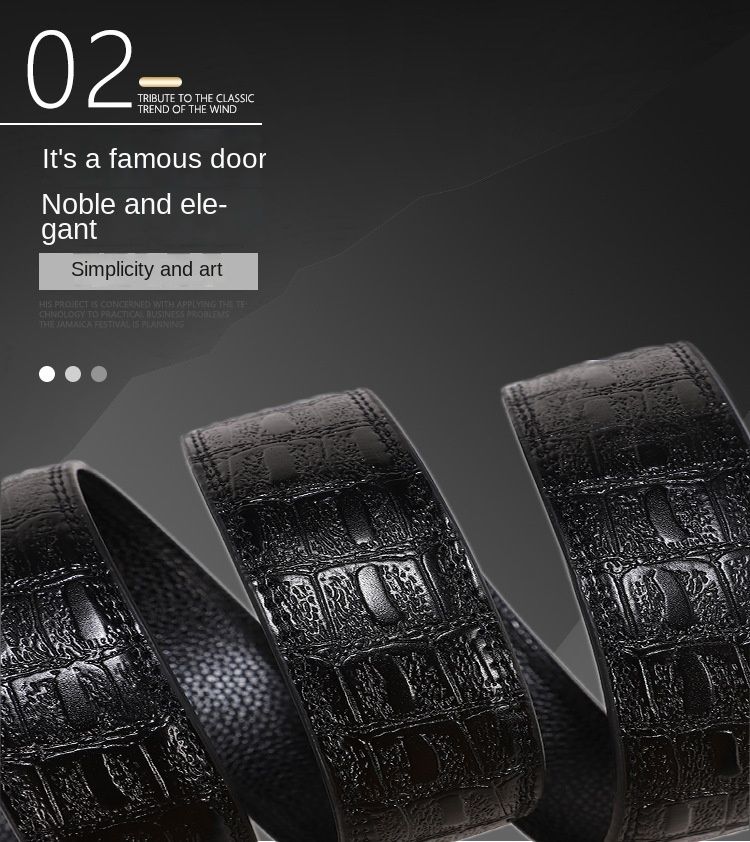 Herrengürtel Krokodilmuster Drachenschnalle Automatische Schnalle Gürtel Trendy Hosengürtel_voghion.com