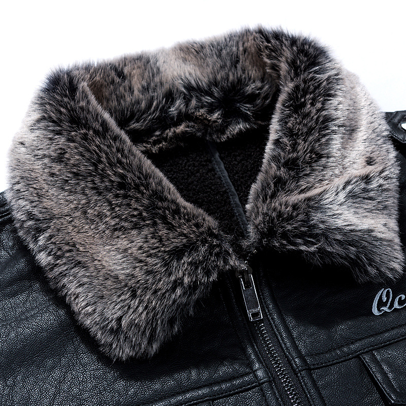 Herrenbekleidung Neue Kragenlederjacke Herrenjacke Slim Fit Plus Samtverdickte Jacke Herren Handsome Tide_voghion.com