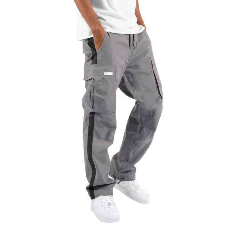 2024 Lente en herfst Nieuwe heren werkkleding Trekkoordband Zak Gekleurde broek_voghion.com