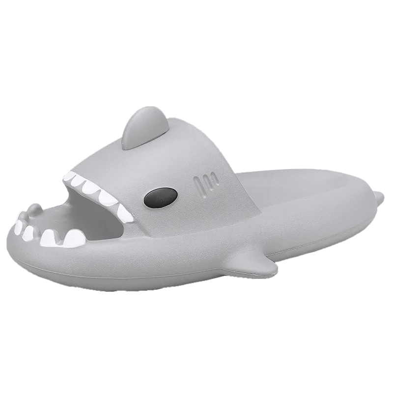 Mode Hausschuhe Für Frauen Männer Outdoor Strand Rutschen Badezimmer Nicht-slip Dicken Sandalen Hause Paar Flache Schuh Shark Flip_voghion.com