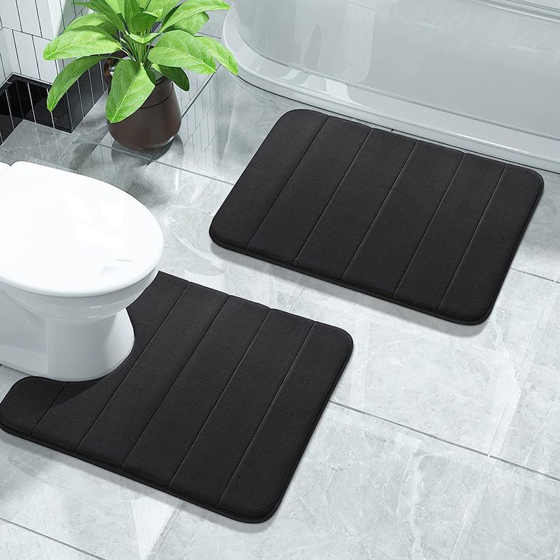 Tappetino da bagno morbido e assorbente - Tappeto da doccia antiscivolo per il pavimento del bagno (cuscino in memory foam grigio/bianco, 24"X16"), lavabile in lavatrice e ad asciugatura rapida._voghion.com