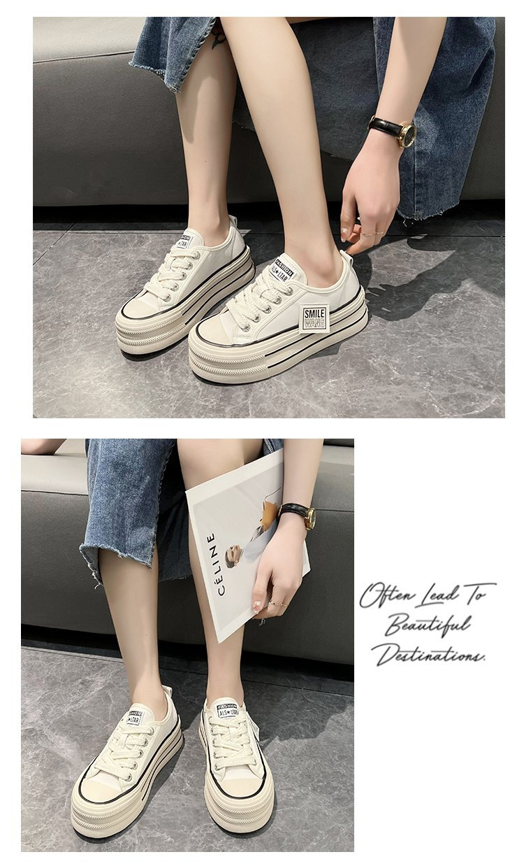 Europäische Waren Kleine lässige Segeltuchschuhe mit dicken Sohlen Damen dünner Gürtel erhöhte Papa-Schuhe Damen-All-Match-rutschfeste Plateauschuhe_voghion.com