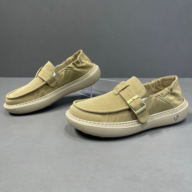 2025 New Men's Knitted Fabric Lazy Loafers, Lightweight And Breathable Bean Shoes, One Foot Casual Trendy Shoes_voghion.com