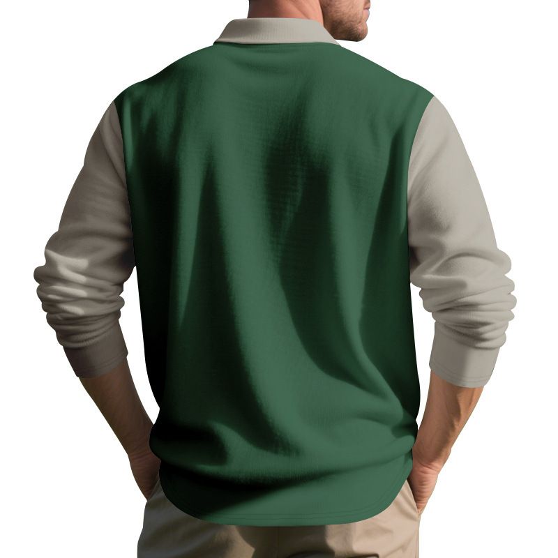 Men's Color Block Pullover Sweatshirt - Lightweight Fall Knit Hoodie For Casual & Sporty Look | Comfortable Polyester Blend | S-XXXL_voghion.com
