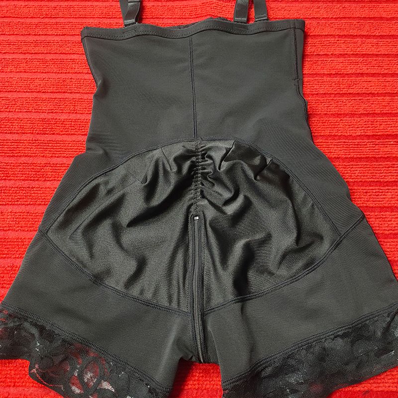 Pantalon amincissant une pièce à trois boutons pour femme, taille haute, fermeture éclair à l'entrejambe, style européen et américain, grande taille_voghion.com