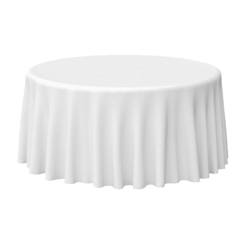 Round Satin Tablecloths white Overlay Cover Bright Smooth Fabric Table Cloth for Wedding Party Restaurant Banquet_voghion.com