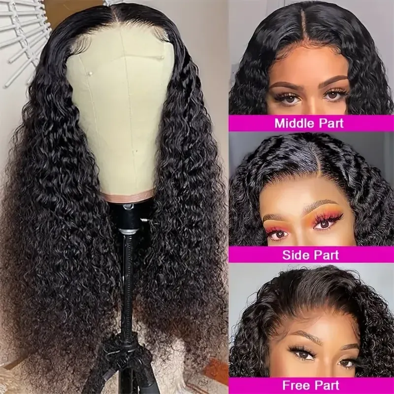 Perruques de cheveux humains ondulés 100% cheveux humains 4x4 5x5 360 perruque frontale en dentelle 150 densité cheveux humains vierges brésiliens_voghion.com