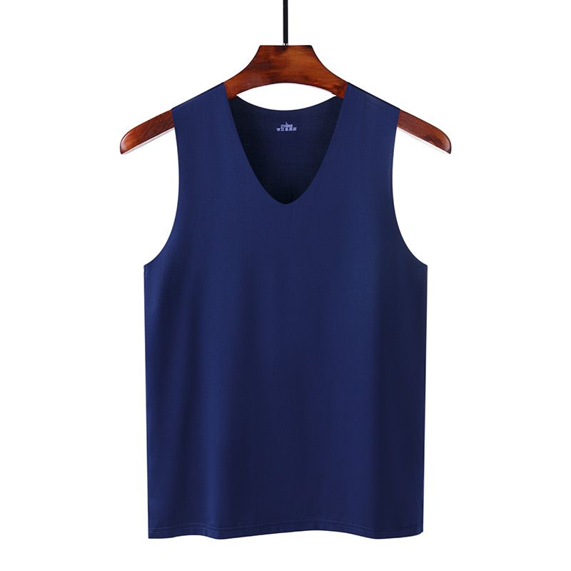 Gilet estivo in seta ghiacciata da uomo preferito: vestibilità aderente senza cuciture, design a ostacoli, senza maniche, traspirante, adatto per il fitness_voghion.com