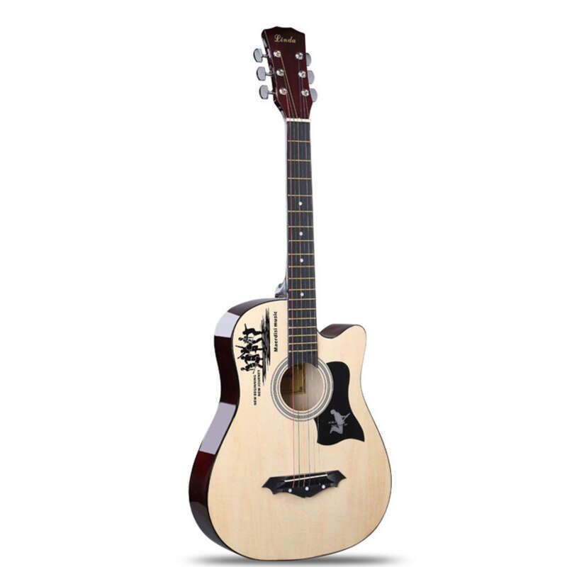 Chitarra folk in legno per studenti, strumento per principianti, da 38 a 41 pollici_voghion.com