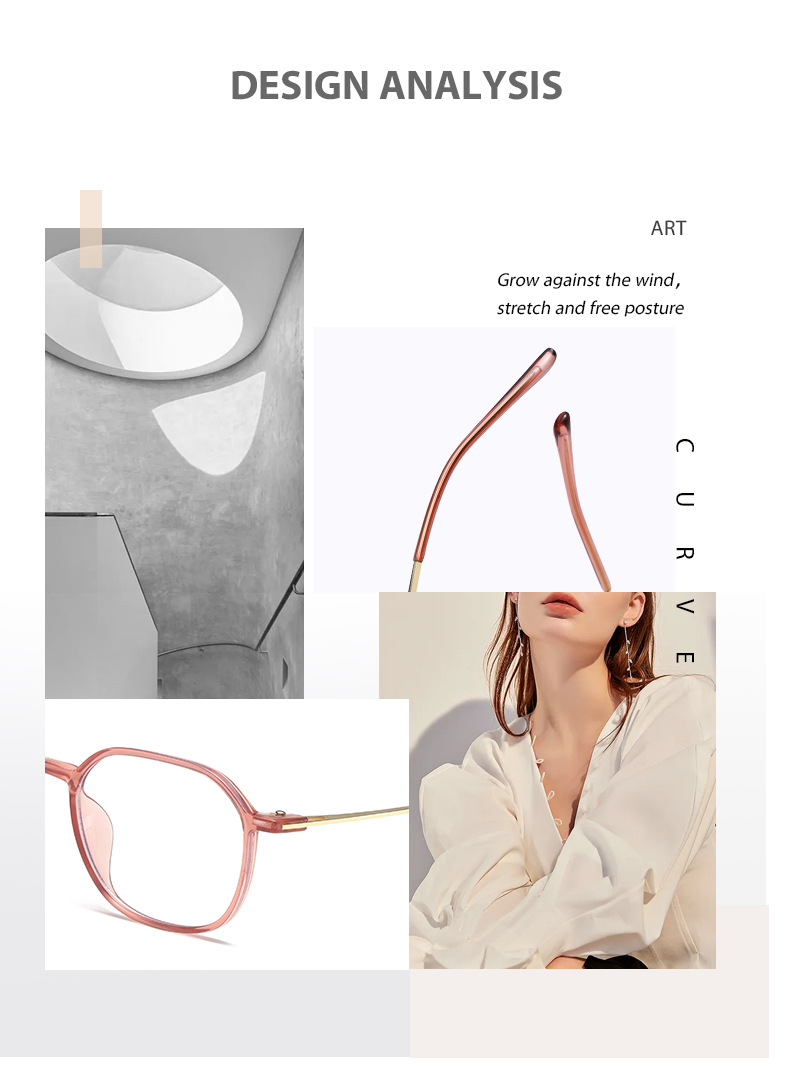 Anti-Blu-ray Flat Light PC Metall Retro Fashion Student Stylee Brillengestell für Herren und Damen_voghion.com