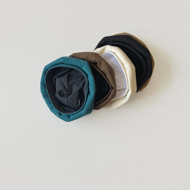 Unisex Kinder Baskenmütze Herbst/Winter Kürbismütze für Mädchen Babymütze Malermütze_voghion.com