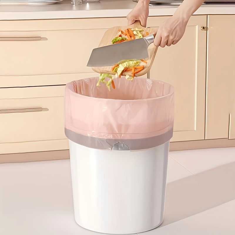 Robuste kleine 4-Gallonen-Müllbeutel mit Kordelzug – auslaufsicher und einfach zu binden, für Badezimmer, Schlafzimmer, Büro, Toilette – platzsparend und praktisch_voghion.com