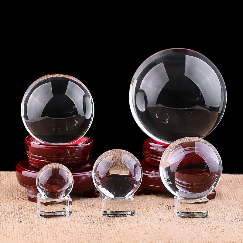 Sfera di cristallo trasparente e liscia da 30/40/50/60/80 mm, acchiappasole a forma di aurora arcobaleno, fermacarte, globo artigianale_voghion.com