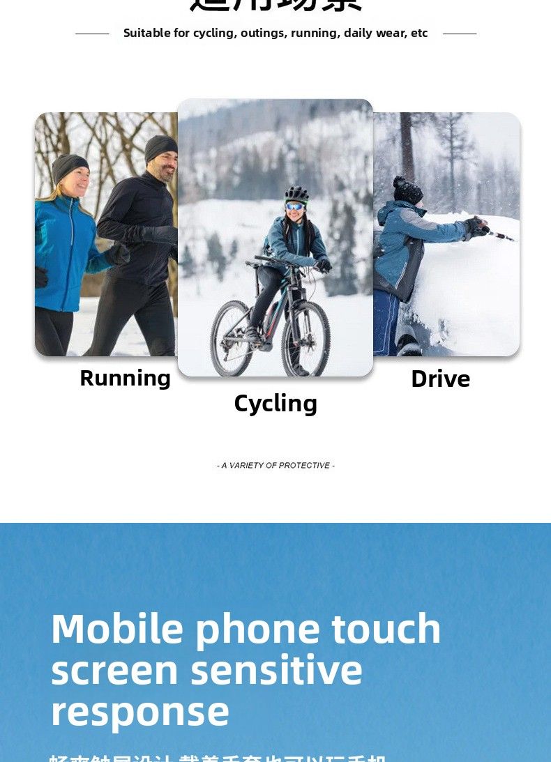 Winter für Männer und Frauen, warm, Radfahren, kältebeständig, Fleece-gefüttert, verdickt, winddicht, wasserdicht, Motorrad, Skifahren,_voghion.com
