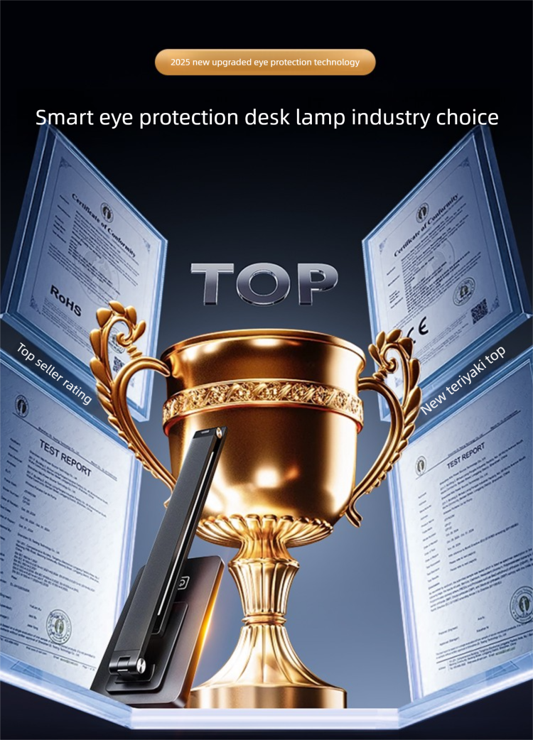 Lampada da scrivania intelligente, protezione degli occhi, studio, ricaricabile, anti-miopia, per bambini, dormitorio, camera da letto, studenti universitari_voghion.com