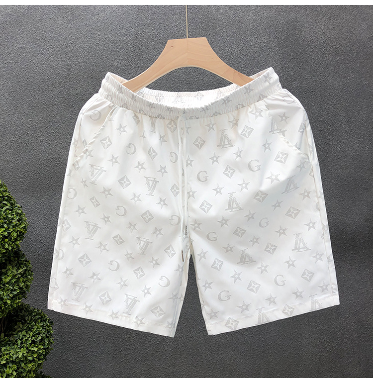 Sommershorts für Herren, dünne Sommersport-Strandhosen für Herren, trendige, locker sitzende Homewear-Hosen und Caprihosen für Herren_voghion.com