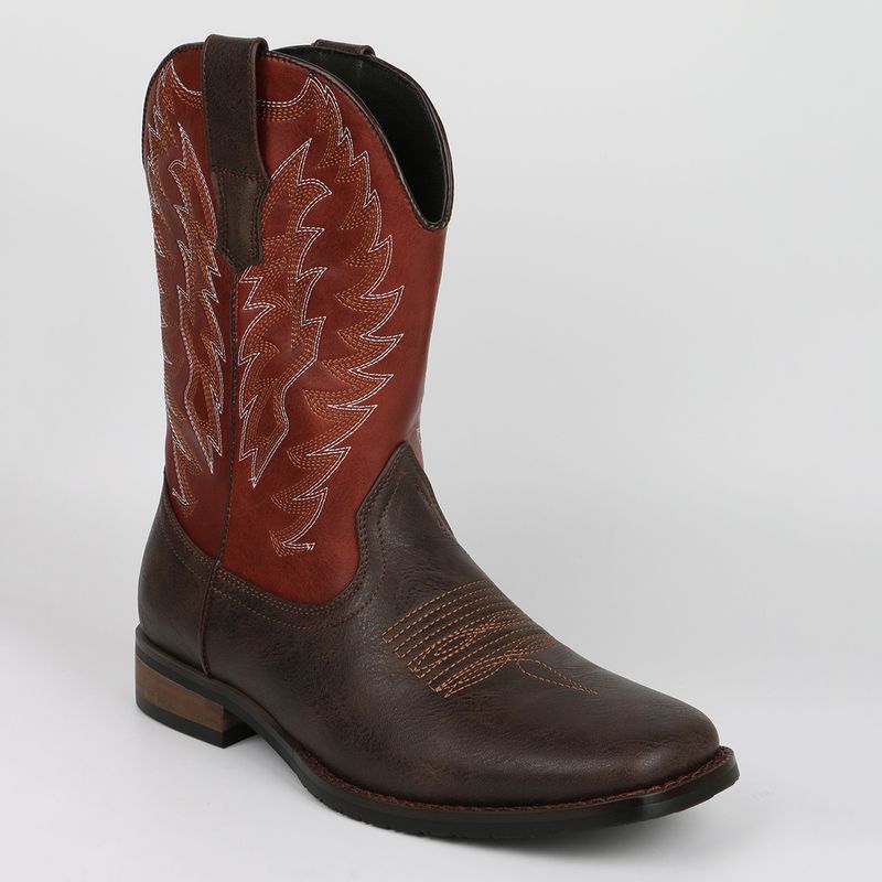 Cizme de cowboy occidentale pentru bărbați în stil retro fried street Knight_voghion.com