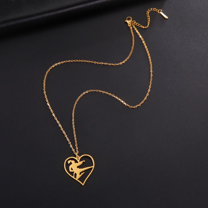 Collier tendance COOLTIME en acier inoxydable avec pendentif sport pour les amateurs de sport, bijoux ras du cou pour couple, cadeau_voghion.com