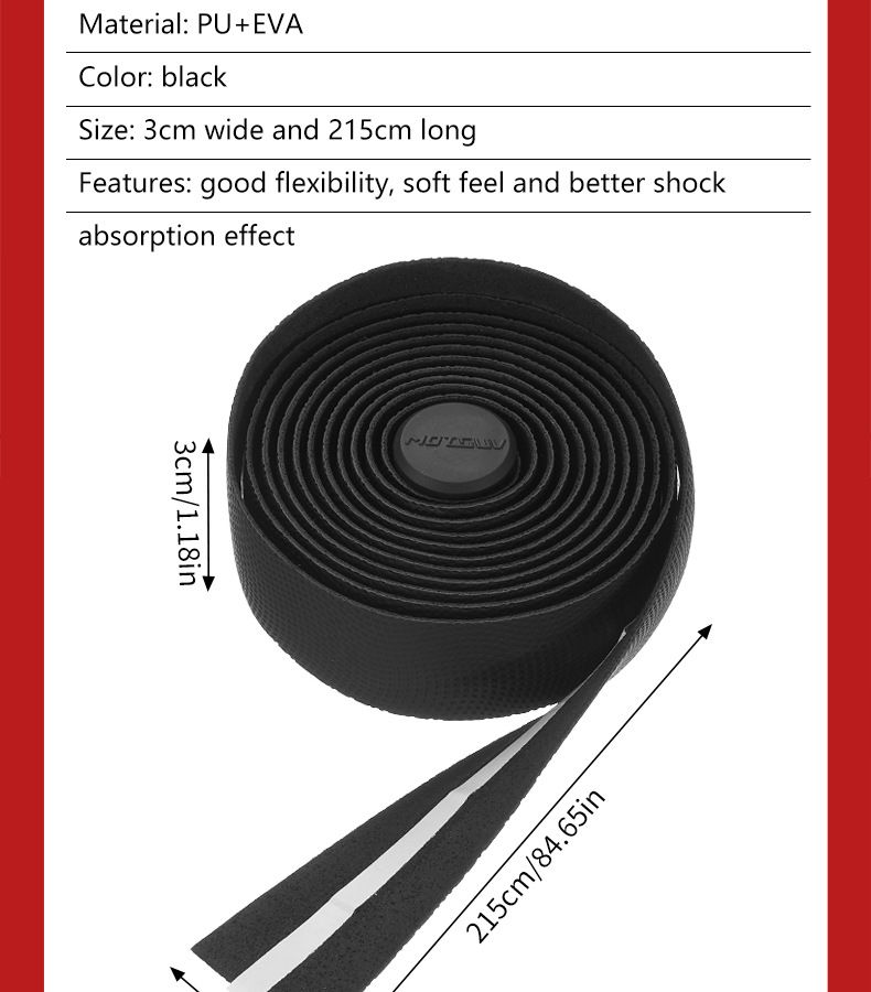 Nastro manubrio in silicone per bicicletta da strada, avvolgimento curvo, antiscivolo, assorbimento degli urti, attrezzatura da ciclismo_voghion.com