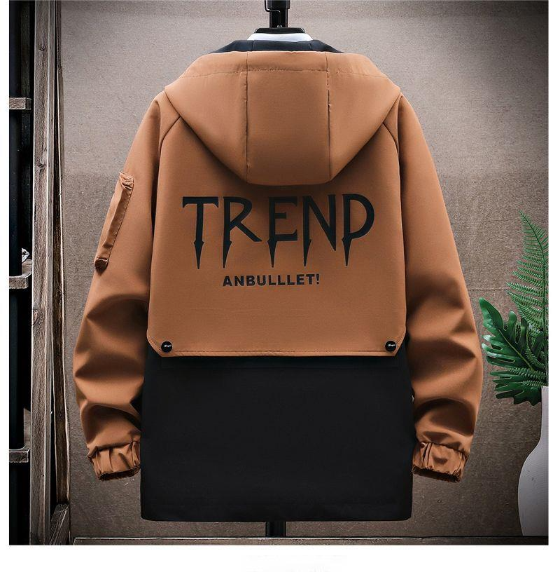 Spring Autumn Men's Jacket, Youth Work Clothes, Korean Edition Set, 2024 New Style, Handsome and Loose Two Piece Set_voghion.com