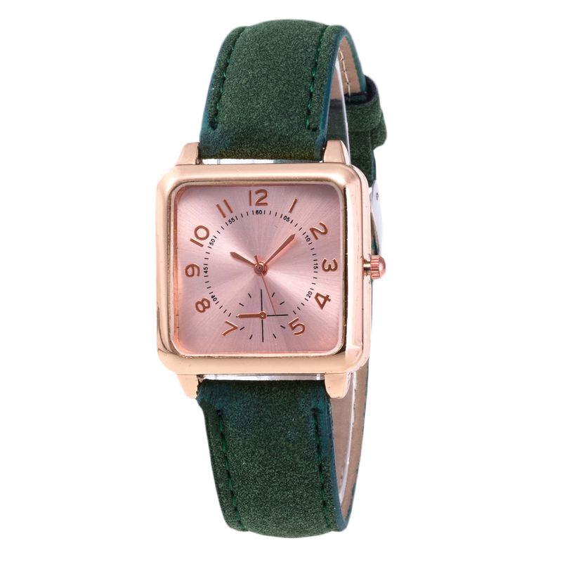 Yamaler orologio da polso analogico al quarzo analogico da donna con cinturino in pelle quadrante quadrato con numeri arabi_voghion.com