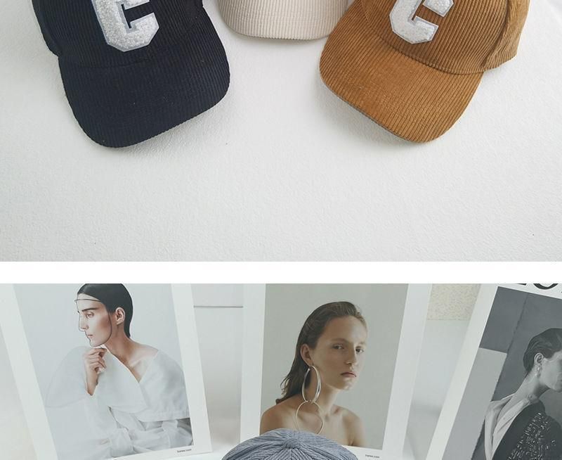 Klassische Cord-Baseballkappe – Unisex-Dad-Cap mit gesticktem „C“, sportlicher Retro-Stil für Damen und Herren_voghion.com