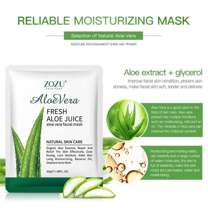 Mascarilla facial especial con paquete de tabletas hidratantes de miel ZOZU_voghion.com