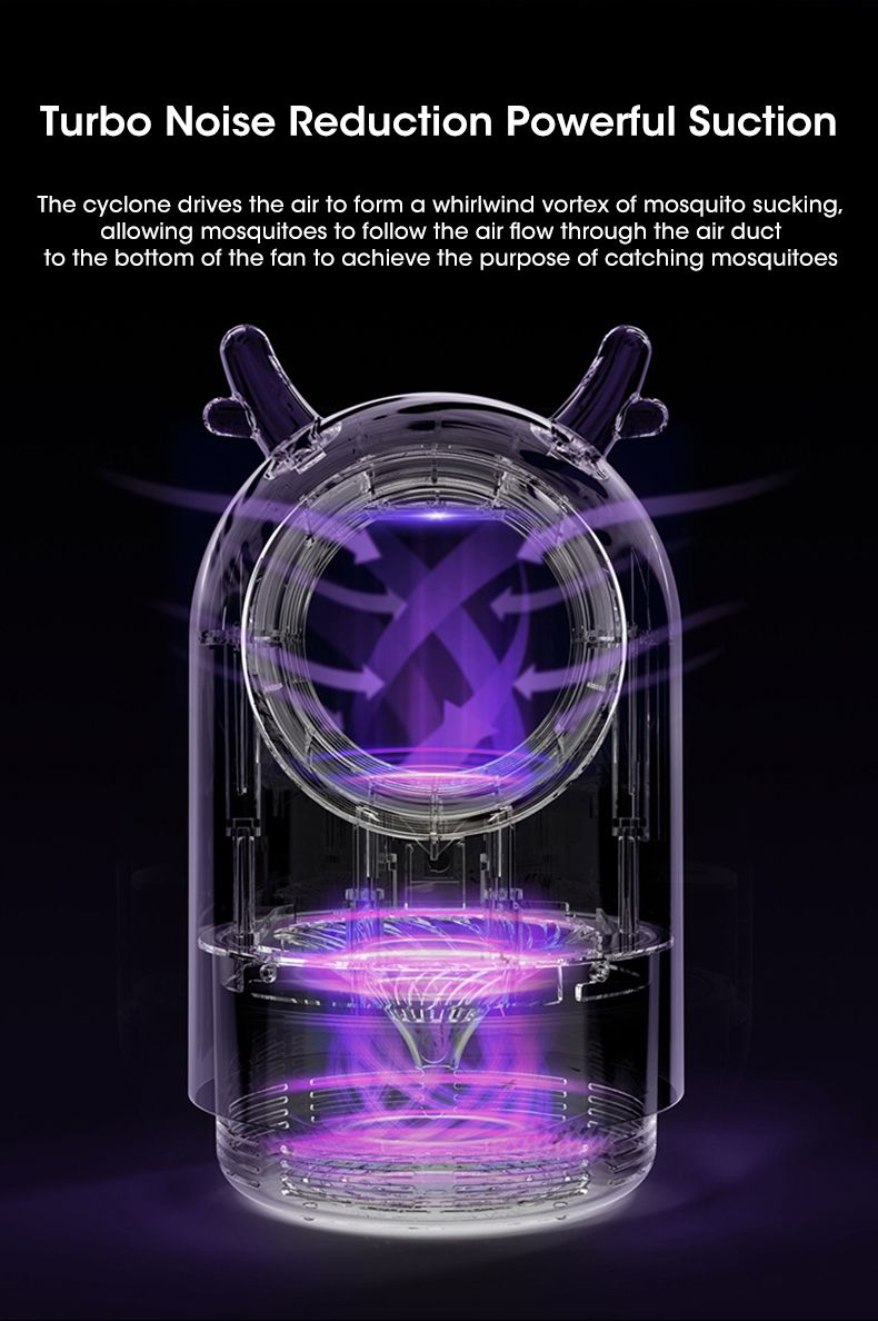 Electric Mosquito Fly Trap Harmless Mosquito Fly Exterminator Professional Inhalation Zapper Indoor Trap Multifunctional_voghion.com