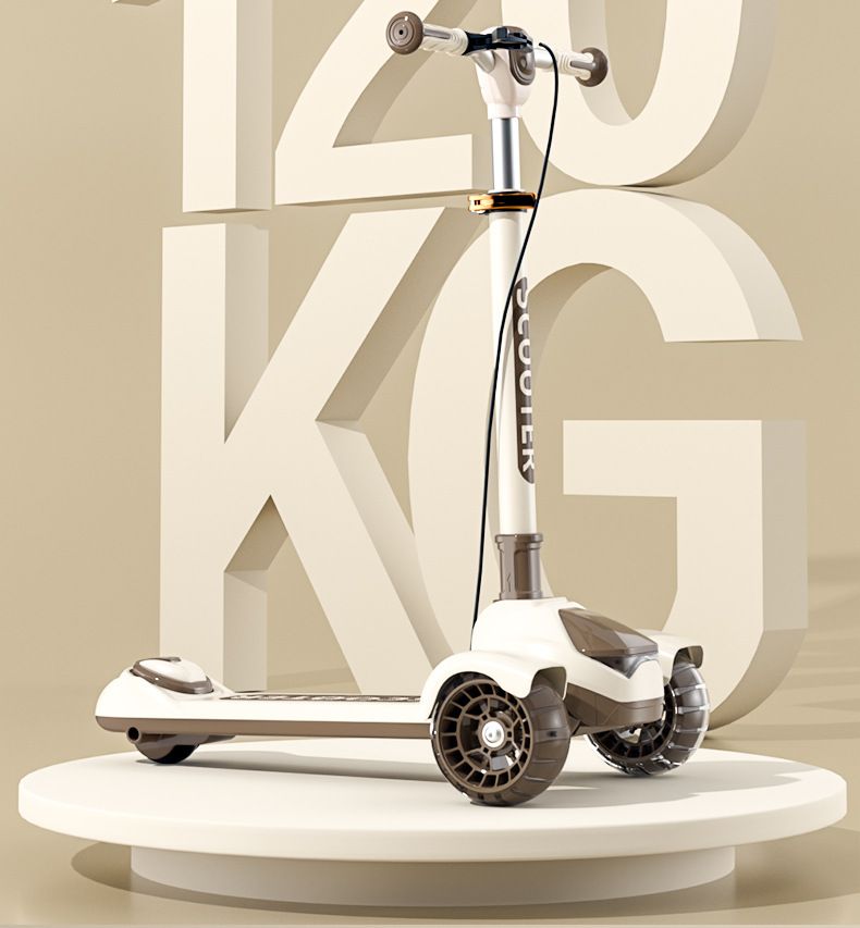 Büyük Çocuklar İçin Scooter Yanıp Sönebilir, Ergen Tek Bacaklı Scooter Üç Tekerlekli Çocuk Katlanabilir Oyuncak Araba_voghion.com