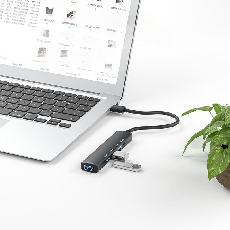 Eladó nagy sebességű USB 3.0 hub, egy-négy 4 portos laptop, Type-C dokkolóállomás-elosztó_voghion.com