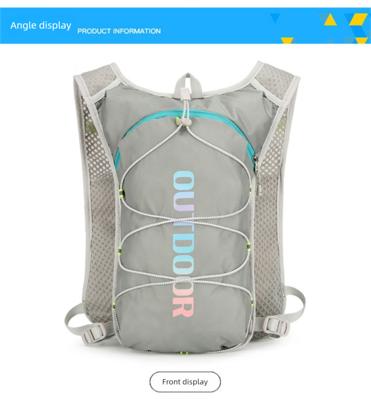 Neu Multifunktionale Nylon Lauf Sicherheit Reflektierende Sport Trink Rucksack Radfahren_voghion.com
