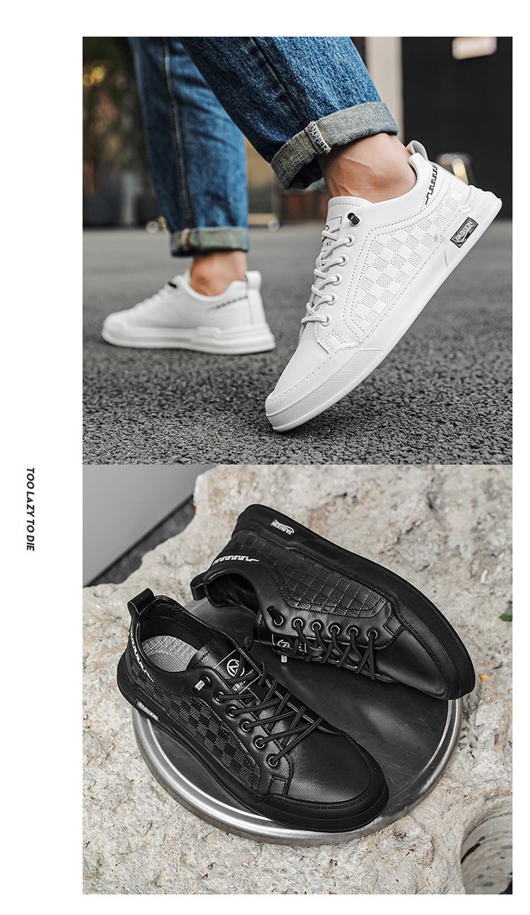 Men's 2024 new summer breathable work board men's wear-resistant and comfortable casual leather black labor protection_voghion.com