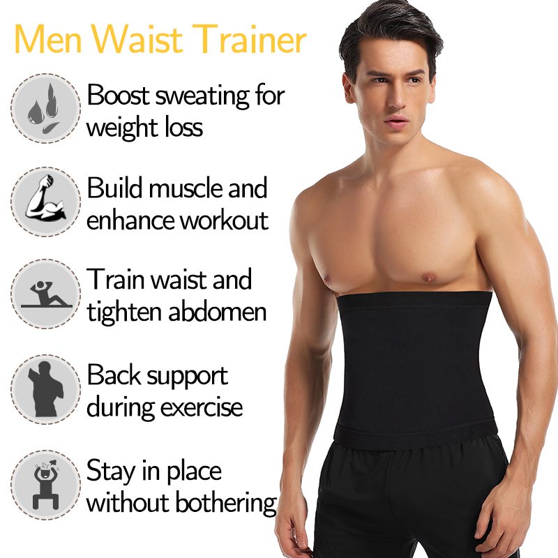 Talje Treener Meeste Saun Higilint Salendav Vöö Kuumuse püüdmine Treening Kujundusrõivad Toonuses Lihased Mähised Kõhutüdruk_voghion.com