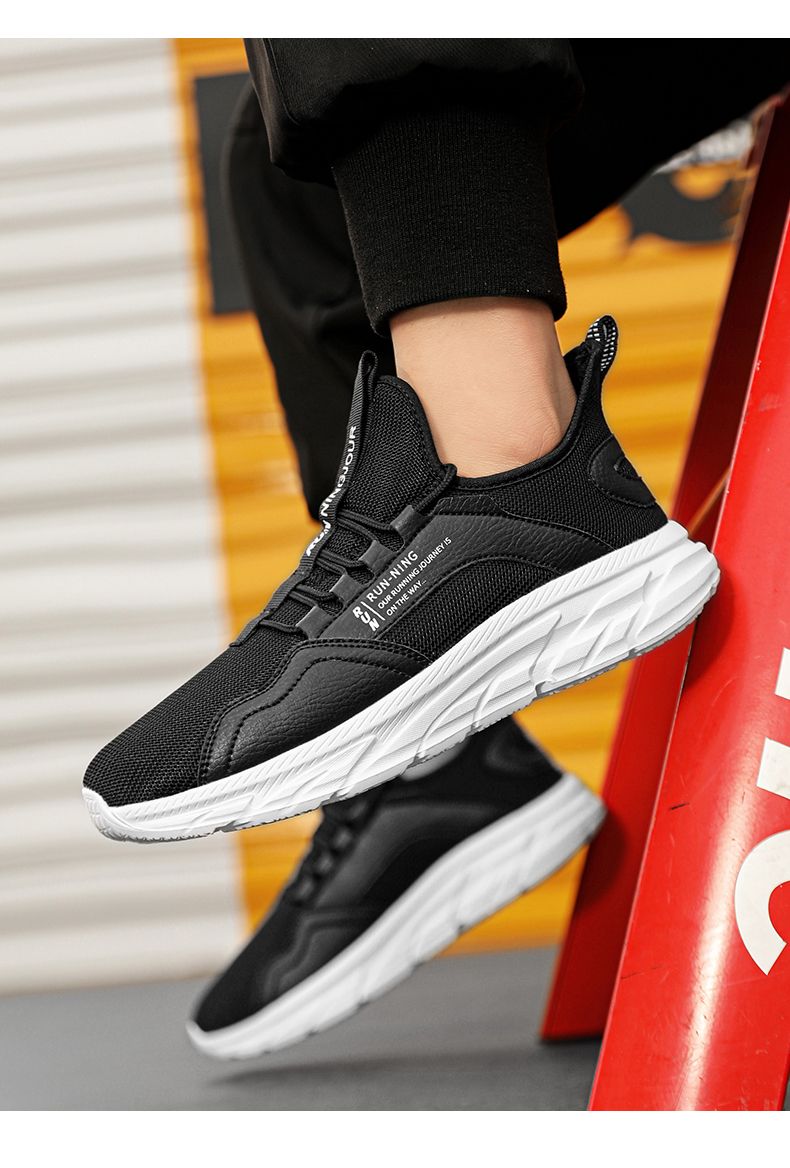 Atmungsaktive Fashion Sneakers für Herren Ultraleichte tragbare Sport-Laufschuhe_voghion.com