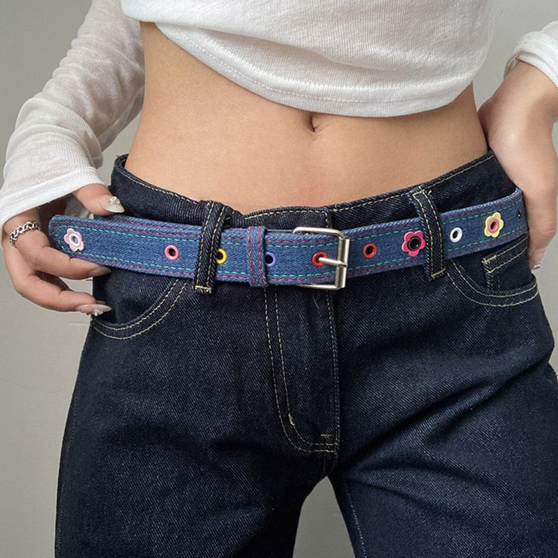 Cintura a quadri versatile con personalità in tela e sottocultura Y2K, nuovi accessori di nicchia da donna del 2025_voghion.com
