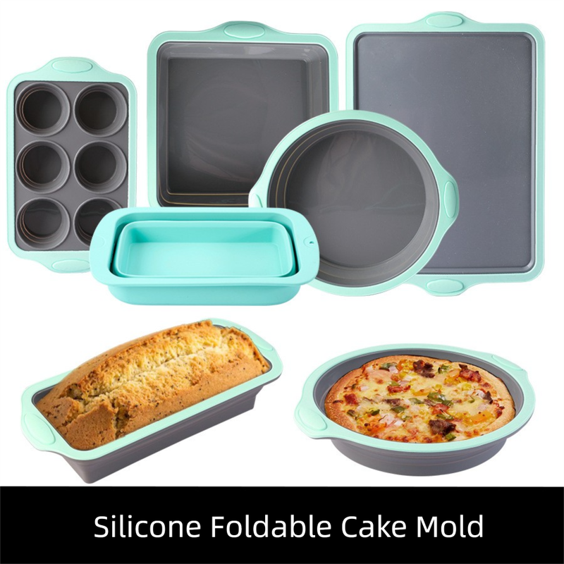 Cross-Border Silicone Foldable Cake Household Pan Bread Donut Mold Easy Release Nordic Style Baking Tool_voghion.com