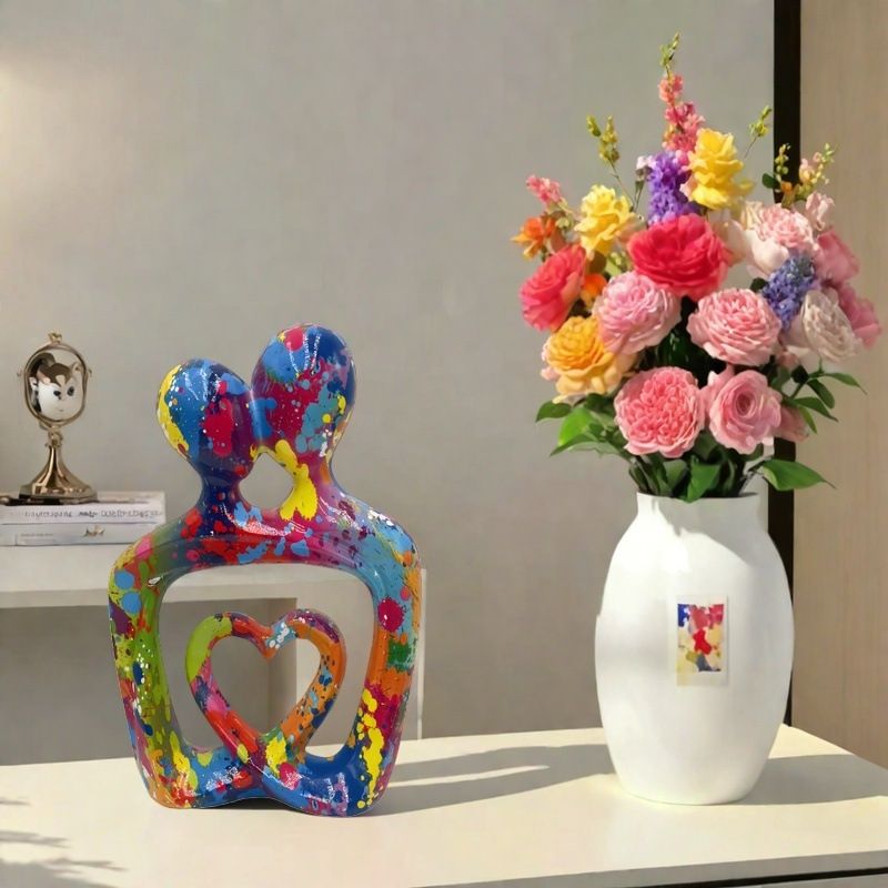 Creative Simple Gift Spring Popular Abstract Character Couple Decoration_voghion.com