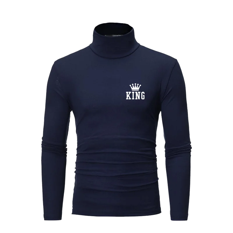 2024 herbst Und WinterMode Thermo-unterwäsche Tops männer Beiläufige Dünne Rollkragen Bottom Shirt Langarm Grundlegende Pullover Mock Neck_voghion.com