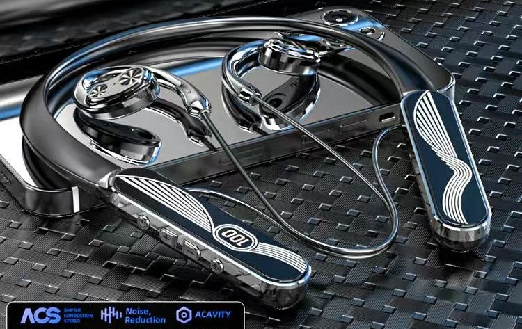 Nuovi auricolari Bluetooth universali con archetto da collo, adatti alle orecchie, lunga durata della batteria, cancellazione del rumore_voghion.com