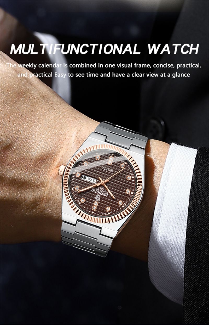 Top Luxury Man Watch Waterproof Stainless Steel Men Wristwatch Luminous Date Week Fashion Business Quartz Men's Watches_voghion.com