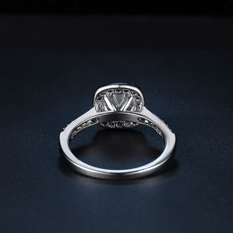 Misty Moon Classic Anello di fidanzamento da donna Micro set AAA Zircone placcato platino Anello con diamanti Gioielli_voghion.com