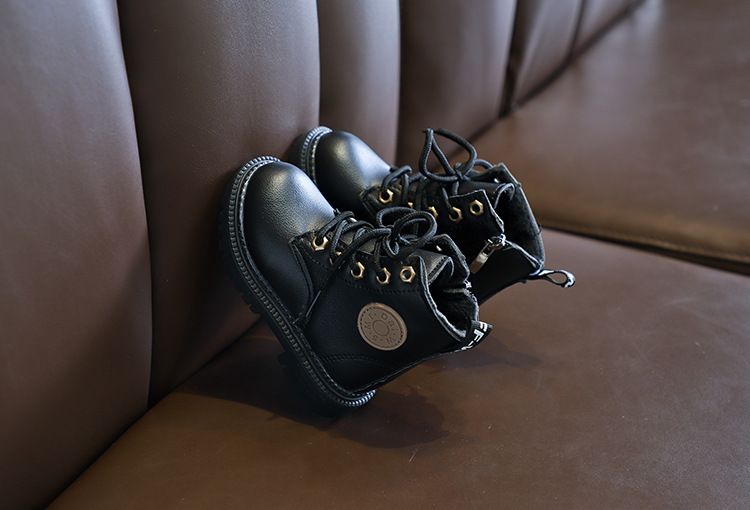 Stivali invernali da bambina Martin 2024, stile britannico, corti con scarpe di cotone spesso e morbido, stivali per bambini_voghion.com